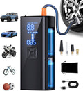 Tire Inflator Portable Air Compressor, 150PSI Tire Inflator with Pressure Gauge, 2X Faster Air Pump for Car, Blike, Motorcycle, Ball and More